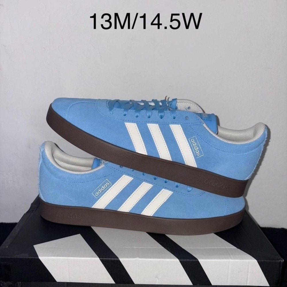 Adidas VL Court 2.0 – Light Blue / White – Size 13M / 14.5W – OG Box